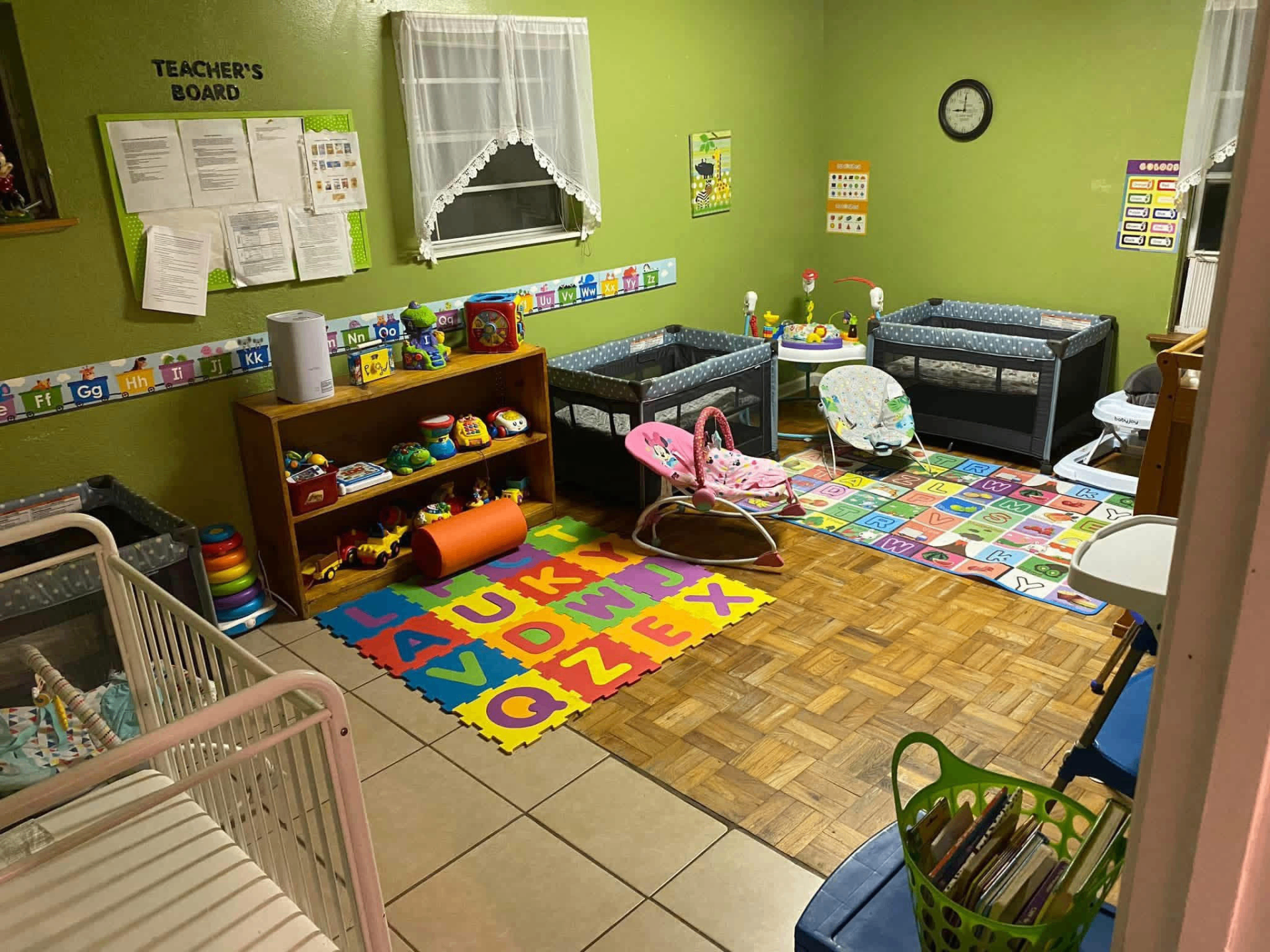 Bright, safe infant and toddler classroom at our day care center in Havana, Florida